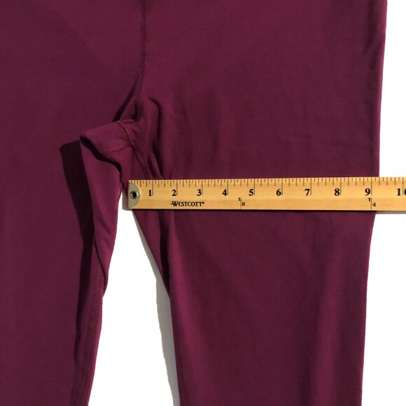 90 Degree By Reflex Leggings Womens Size XL Burgundy Pull-On Activewear - Picture 7 of 9